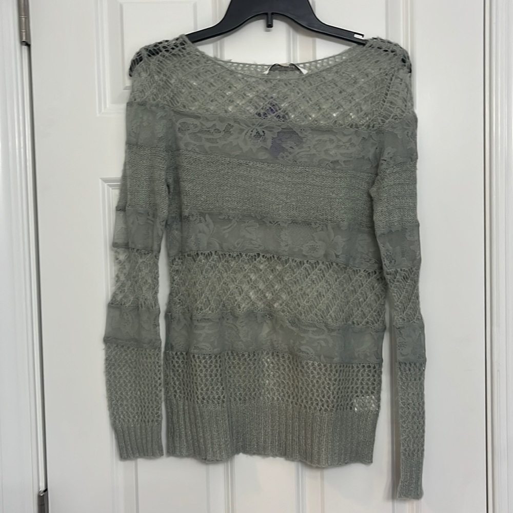 grey holey sweater